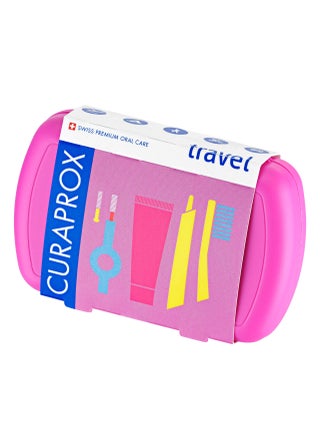 Curaprox Travel-Set Pink. Set includes Travel Toothbrush CS 5460, 10ml Be You Toothpaste, Interdental Brush CPS prime 07, CPS prime 09. - pzsku/Z7F2C677C3E08DF678F36Z/45/1746388702/46caa9fb-d75e-4d61-9204-af907a5990ba
