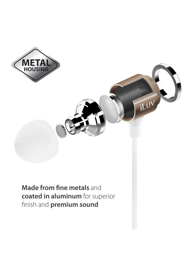 iLuv METALFSGD Metal Forge In-Ear Earbuds with Microphone (Gold)  - Image 2