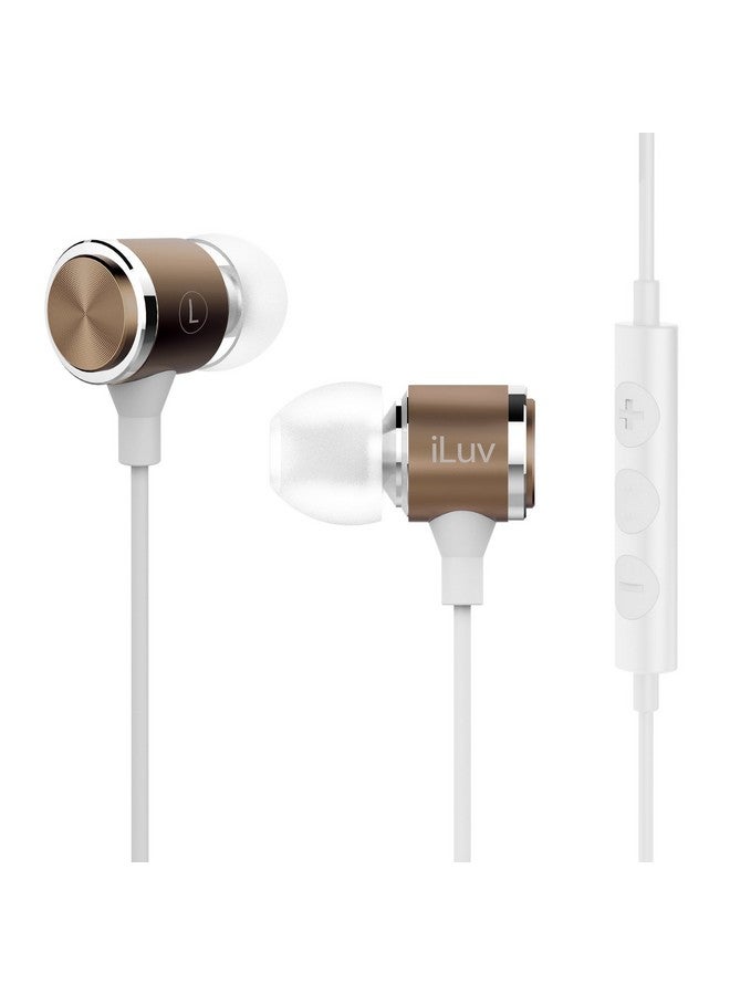 iLuv METALFSGD Metal Forge In-Ear Earbuds with Microphone (Gold)  - Image 1