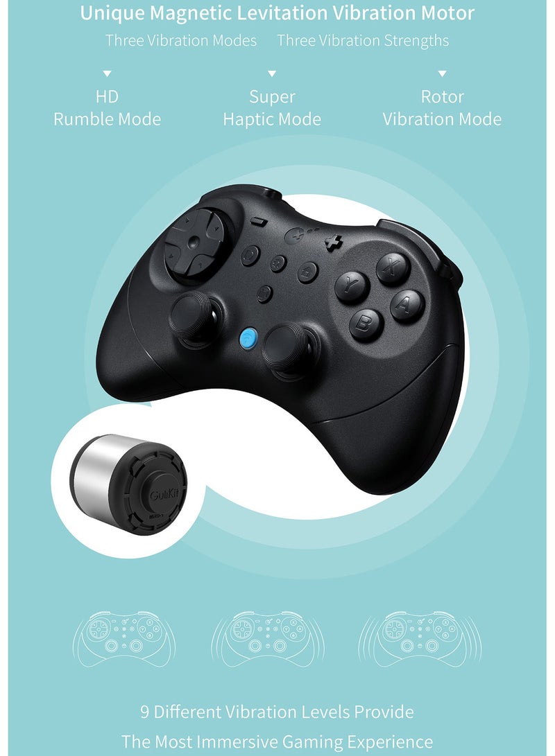 GuliKit Elves 2 Pro Wireless Controller for Nintendo Switch 2 / Switch, Windows PC & Mobile – Hall-Effect Joysticks (Anti-Drift), 1000Hz Wired on PC, 170Hz Low-Latency Bluetooth, Maglev HD Rumble, Gyro, Turbo, Carry Case. - Image 2