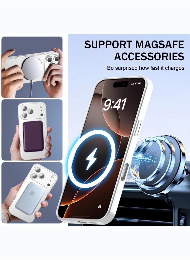 Magnetic for iPhone 17 Pro Max Case,Comes with Camera Lens Protector,Compatible with Magsafe,Soft TPU Full Protection Slim Smooth Bumper Shockproof Phone Cover - Image 2