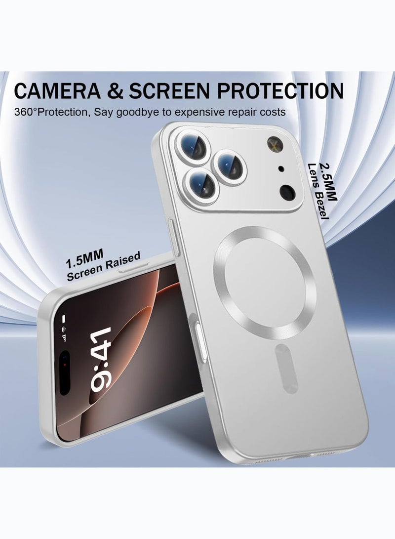 Magnetic for iPhone 17 Pro Max Case,Comes with Camera Lens Protector,Compatible with Magsafe,Soft TPU Full Protection Slim Smooth Bumper Shockproof Phone Cover - Image 4