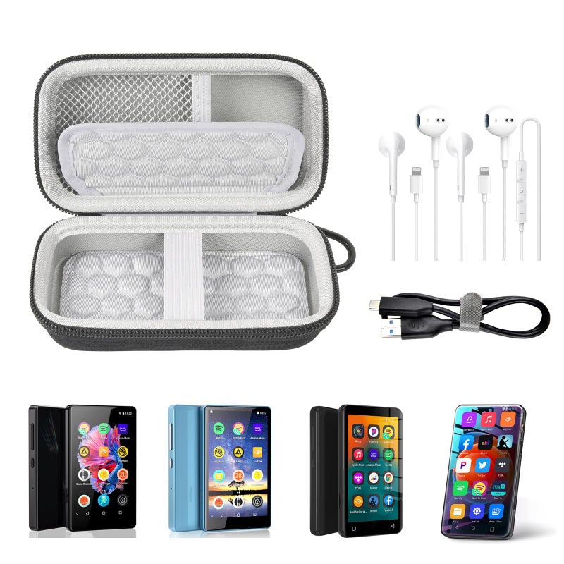 Comecase MP3 Player Cases & Covers for Luoran/for innioasis/for TIMMKOO/for MYMAHDI 4 Inch Full Screen Touch Music Player, Mp4 Player for Kids Holder Box for Earphone, USB Cable and Accessories (Bag Only) - Image 2