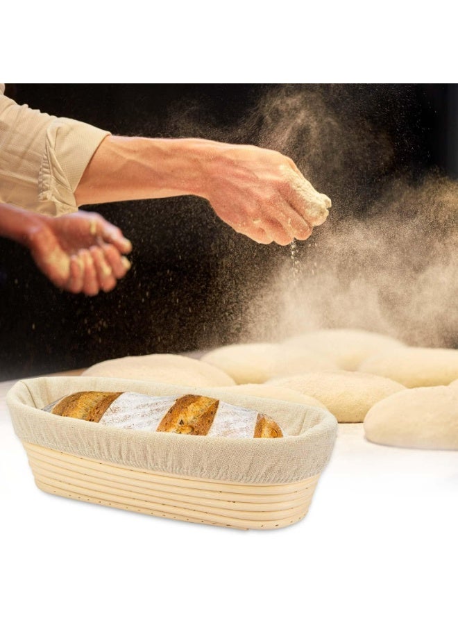 Artisan Bread Proofing Basket - 25cm Oval Rattan Banneton with Linen Liner for Sourdough & Rustic Loaves - Image 5