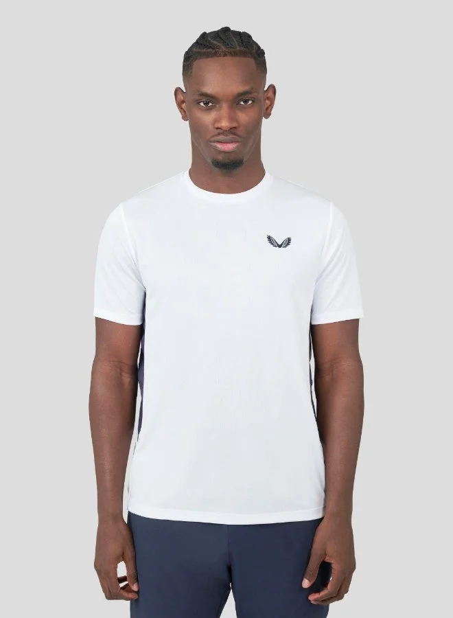 كاستور تي شيرت شبكي أبيض بكبسولة كوبالت ميكس