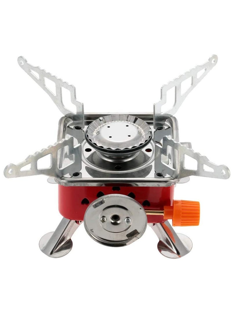 GO2CAMPS Backpack Portable Mini Camping Stove with 1- Peice Butane Gas Catridge Compo Packâ€“ Ultra-Compact, Lightweight, Foldable Gas Burner with Adjustable Flame Control for Hiking, Camping,Backpacking, Outdoor Cooking, Travel and Emergency Use - Image 2