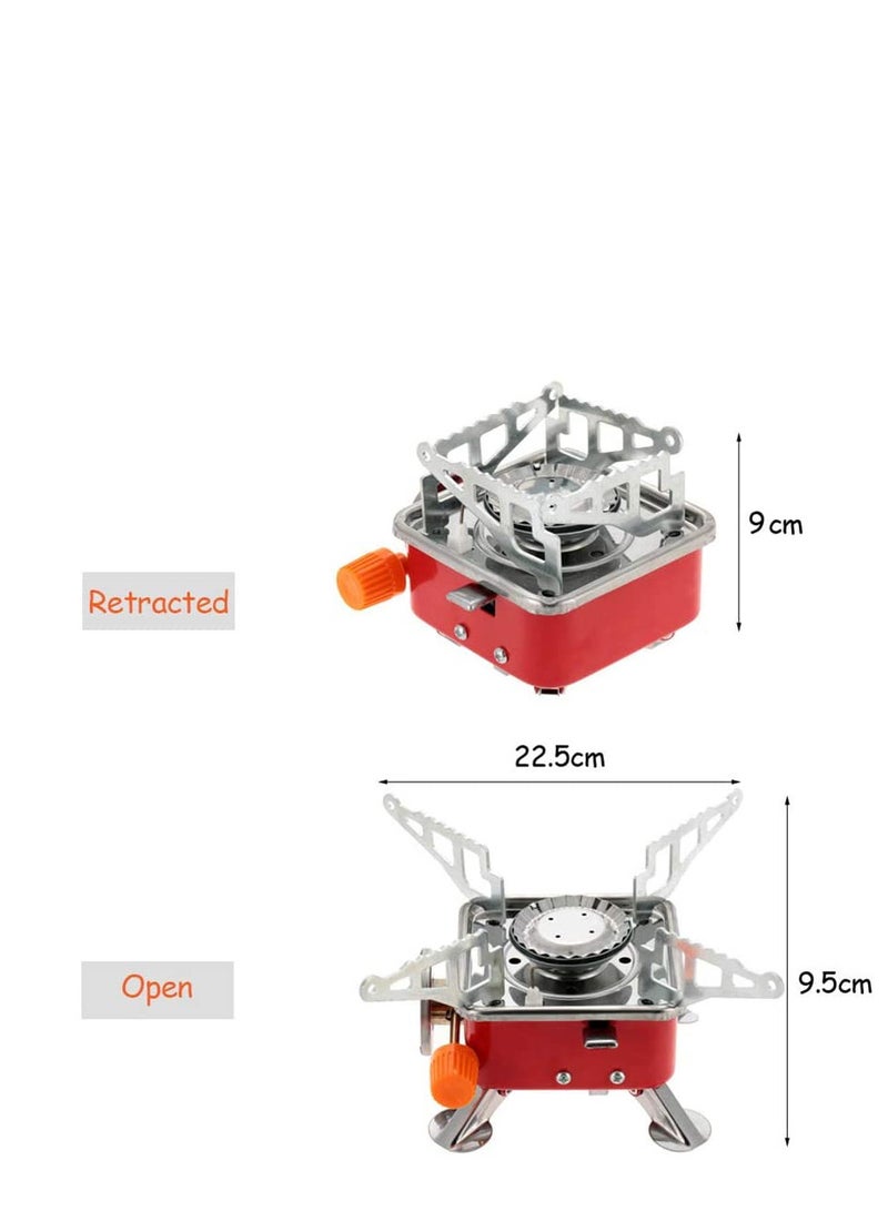 GO2CAMPS Backpack Portable Mini Camping Stove with 1- Peice Butane Gas Catridge Compo Packâ€“ Ultra-Compact, Lightweight, Foldable Gas Burner with Adjustable Flame Control for Hiking, Camping,Backpacking, Outdoor Cooking, Travel and Emergency Use - Image 4