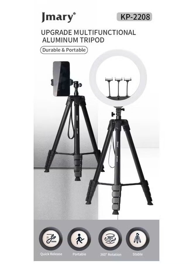 Jmary KP-2208 Multifunctional Tripod  Monopod For Mobile And Ring Light - Image 1
