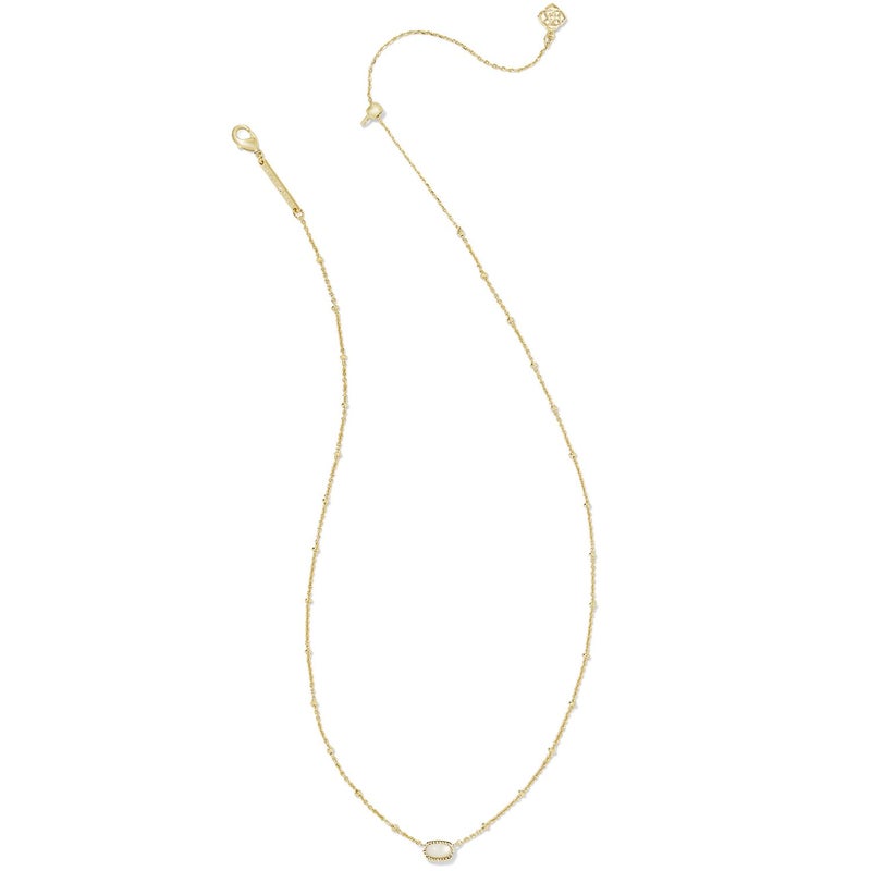 Kendra Scott Mini Elisa 14k Gold-Plated Satellite Short Pendant Necklace in Ivory Mother Of Pearl, Fashion Jewelry for Women - Image 2