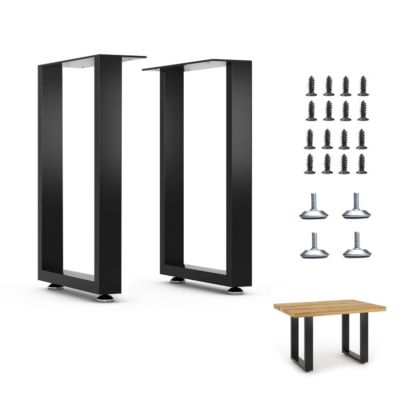 Luffioner 16 Bench LegsMetal Table Legs Heavy Duty Furniture Legs 16Coffee Table Legs Side Table Legs16Height 11WideSet of 2
