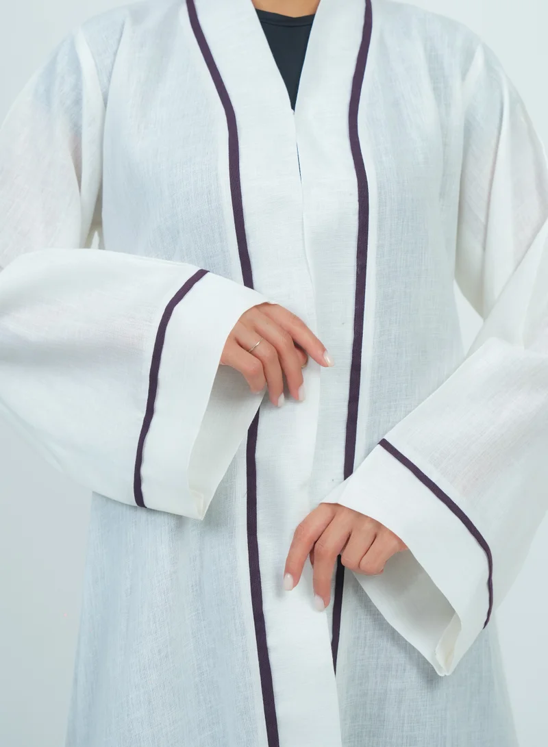 روزيت عباية عباية مزينة بأكمام واسعة