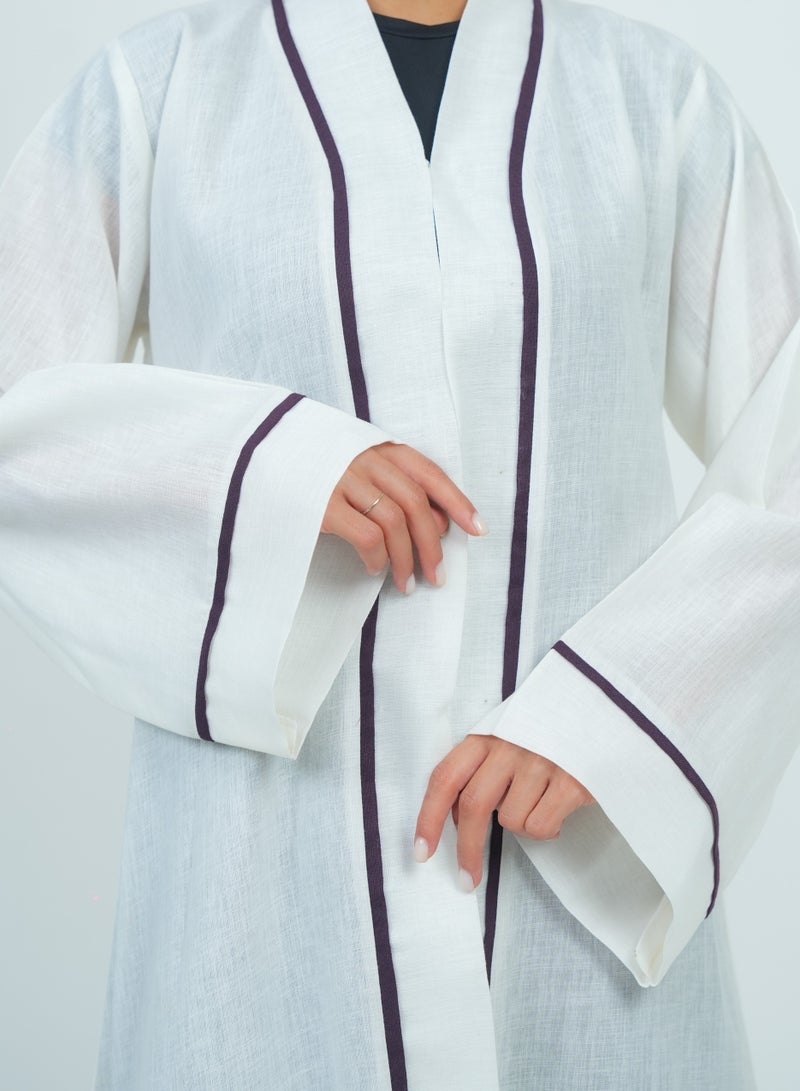 روزيت عباية عباية مزينة بأكمام واسعة - Image 2