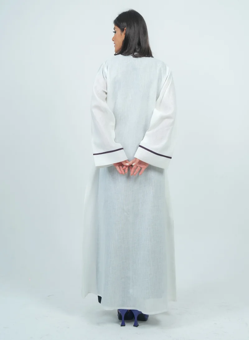 Rosette Abaya  Embellishment Abaya with Wide sleeves for Women | Best Price UAE