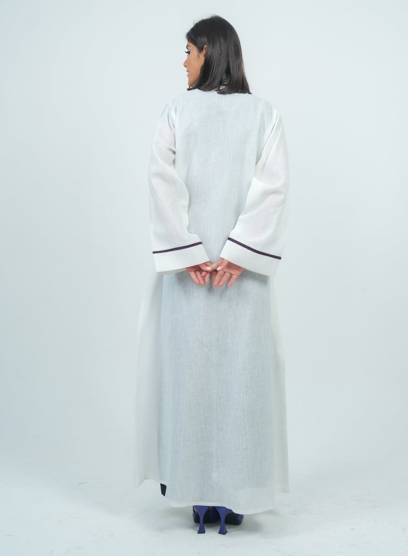 روزيت عباية عباية مزينة بأكمام واسعة - Image 3