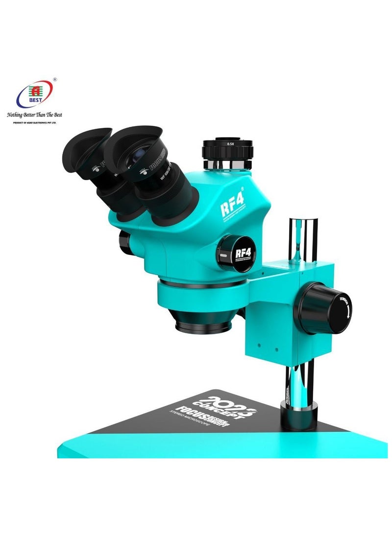 Generic RF4 Trinocular Microscope 7-50X Zoom RF7050TV Industrial Microscope For Phone Motherboard Repair Jewelry Checking Microscope 