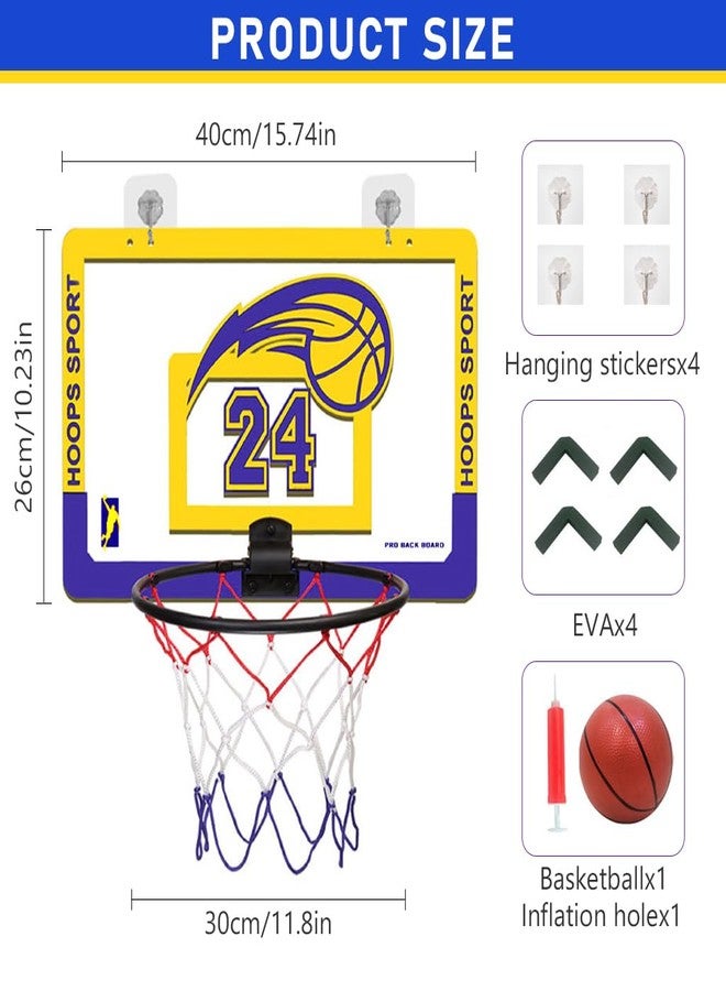 Proberos® Wall Basketball Hoop & Basketball Set for Kids, Premium Alloy Wall Hanging Indoor Foldable Baske, Star Special Edition, Hoop Easy Basketball Hoop for Kids 3-10Years Old, 40×26 CM - Image 2