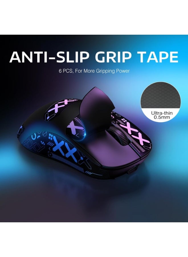 Attack Shark ATTACK SHARK X3PRO 4K/8K Lightweight Wireless Gaming Mouse with Tri-Mode(Wired/2.4GHz/BT),PAW3395 Optical Sensor,26K DPI,Kailh GM8.0 Switch,Long Battery,7 Buttons for PC/Laptop/Win/Mac(Black+Sticker)  - Image 3