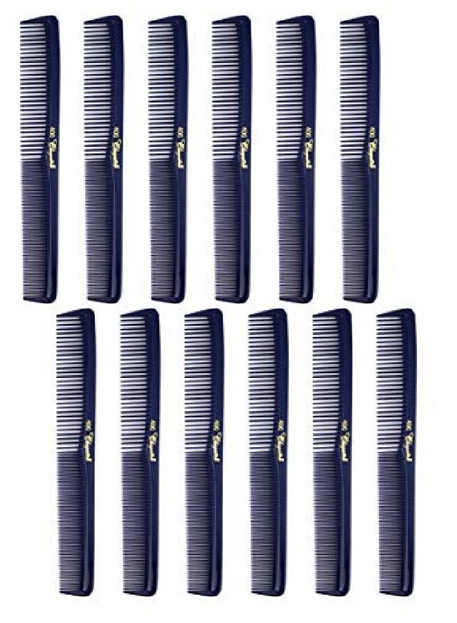 Krest Cleopatra 400 All Purpose Hair Comb Hair Cutting Combs Barber’S & Hairstylist Combs Dark Blue 12 Pcs - Image 2