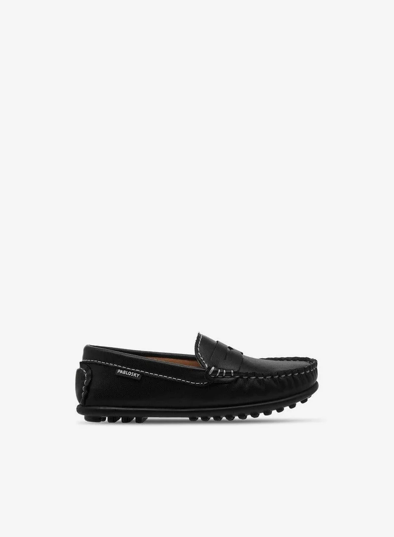 Pablosky Boys' Solid Slip-On Loafers School Shoes