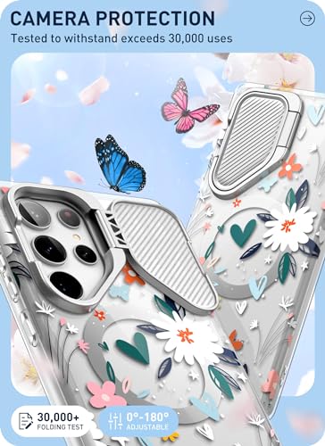 I-blason iBlason Cosmo for Samsung Galaxy S24 Ultra Case with Camera Cover Stand Support MagSafe Stylish 360 Full Case with Screen Protector Kickstand Magnetic Phone Case for S24 Ultra Paint - Image 3