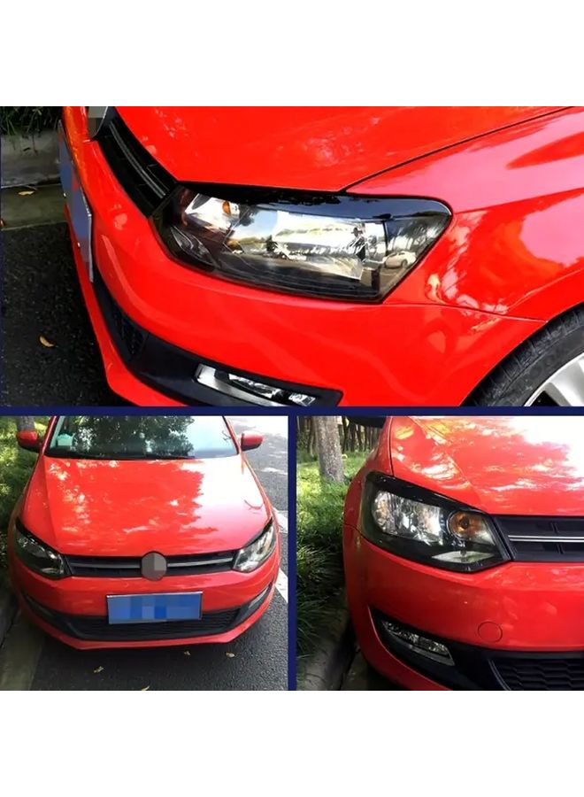 مناسب لسيارة فولكس فاجن بولو MK5 6R TSI 6C TDI من 2009 إلى 2017، زينة حاجب المصباح الأمامي للسيارة، طراز B، مصنوعة من مادة ABS، واقي الضوء الأمامي، تصميم متين وأنيق، تركيب سهل، حماية للمصابيح الأمامية للمركبة، إكسسوار سيارة أنيق وعالي الجودة. - Image 4
