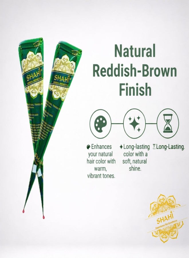 Shahi 4 Pack 100% Natural Ready to Use Henna Paste Hair Color Hair Dye Cones Dark Reddish Brown Color 30g Each Cone - Image 4