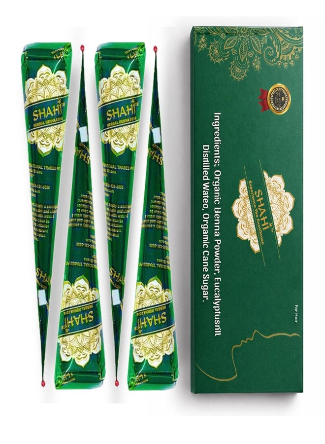 Shahi 4 Pack 100% Natural Ready to Use Henna Paste Hair Color Hair Dye Cones Dark Reddish Brown Color 30g Each Cone - Image 1