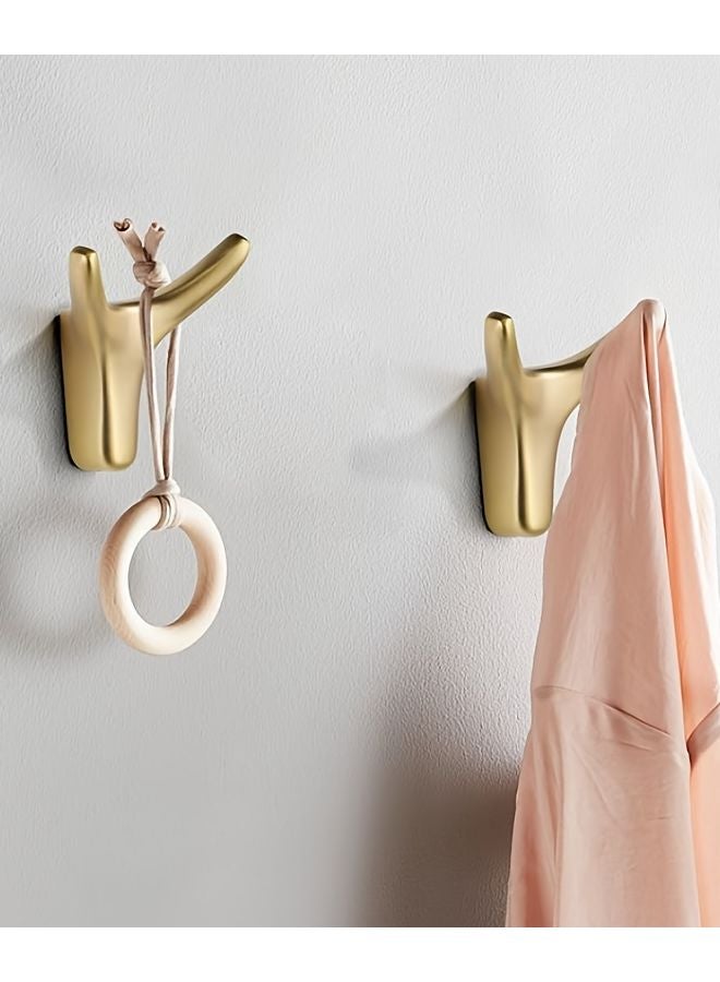 6 قطع خطافات مناشف ثقيلة بمقبض معدني على شكل قرون أغنام بتصميم منحني للحمام والمطبخ - Image 5