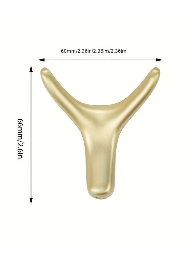 6 قطع خطافات مناشف ثقيلة بمقبض معدني على شكل قرون أغنام بتصميم منحني للحمام والمطبخ - Image 3