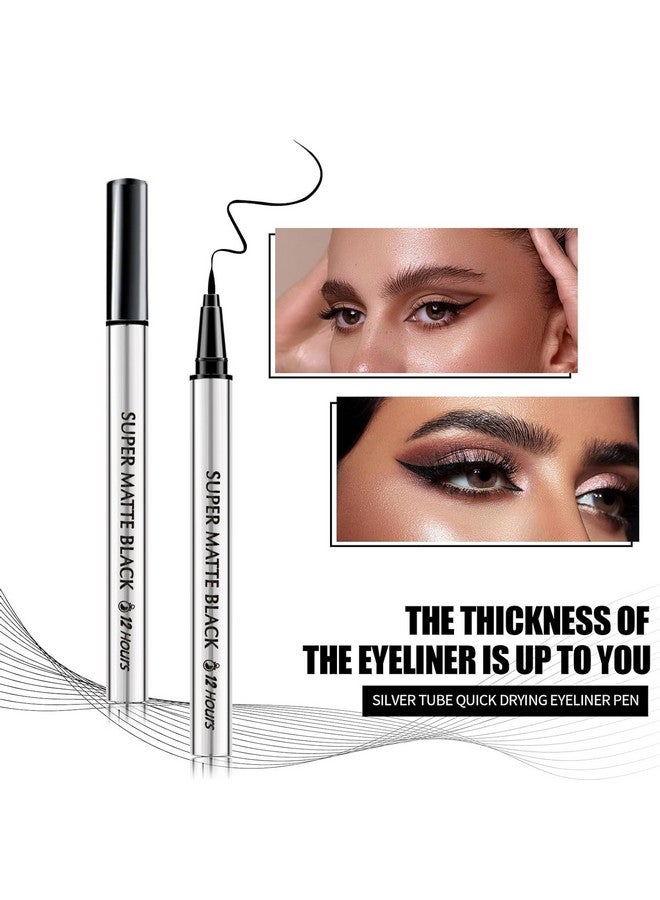 أدبيني محدد عيون أسود مطفي للغاية 1.5 جرام | خطوط مقاومة للتلطخ | قلم كحل سائل بجودة احترافية مع تصبغ شديد | مقاومة للماء، تركيبة تدوم طويلاً، لمسة نهائية غير لامعة - Image 3