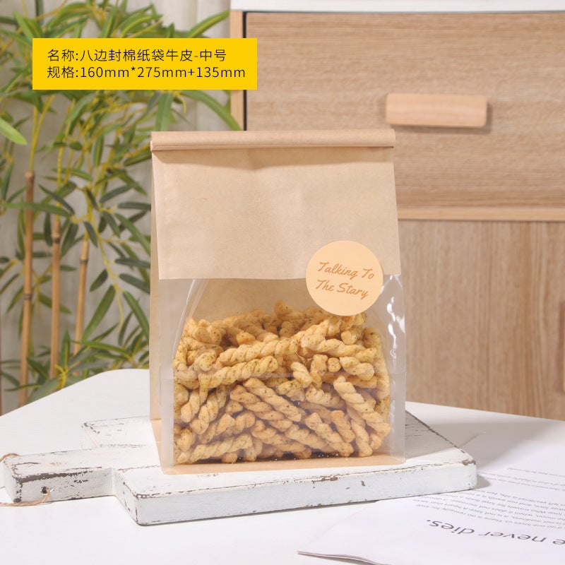 Toast Bread Packing Bag Slice Toast Sweet Potato Horn Bag Biscuit Packing Bag Baking Wire Self-Sealing Bread Bag - Image 1