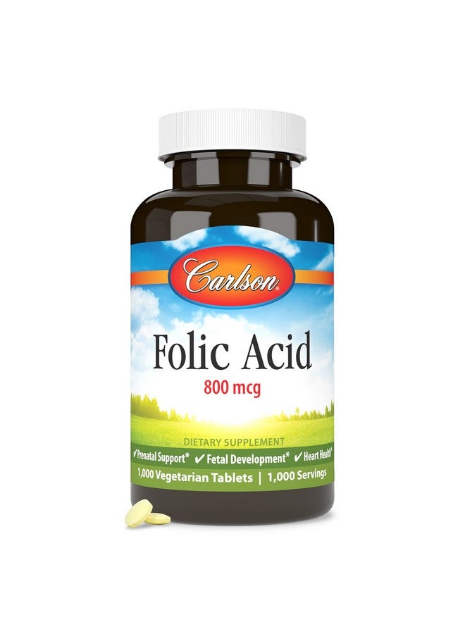 كارلسون - حمض الفوليك، 800 ميكروجرام، يوفر دعمًا مهمًا قبل الولادة، 1000 قرص - Image 3