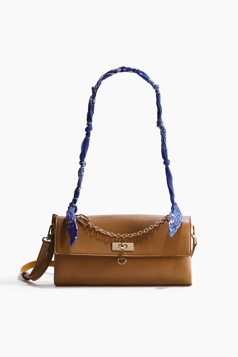 Scarf-detail crossbody bag