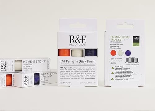R&F Handmade Paints - Professional Oil Pigment Stick, Trial Set of 3 19ml - Image 5