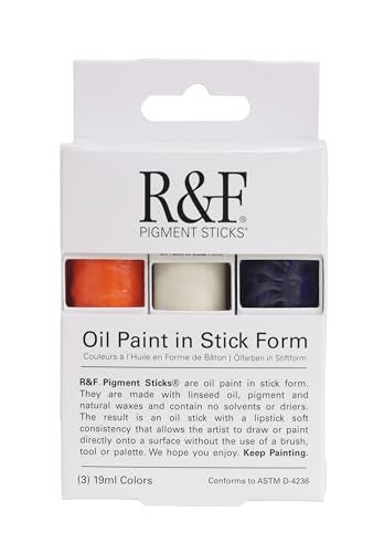 R&F Handmade Paints - Professional Oil Pigment Stick, Trial Set of 3 19ml - Image 1