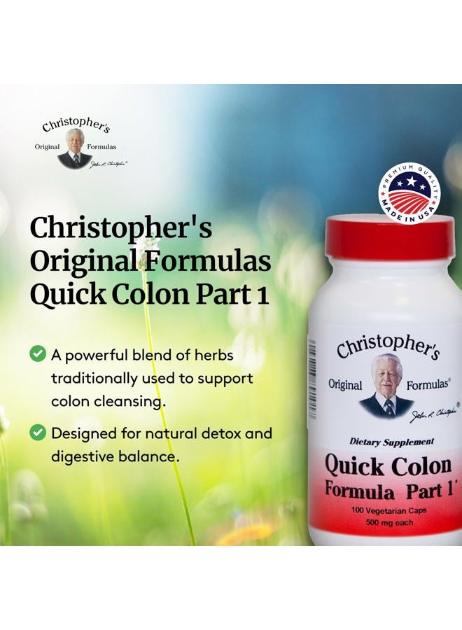 Christopher's Original Formulas دكتور - كبسولات كويك كولون 1-100 نباتية (485 ملغ لكل منها) - Image 5