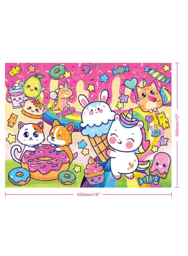 Hinkler Junior Jigsaw Carry & Play Sweet Kawaii | 45 Pcs | Fun & Travel Game For Kids | Challenging Brain Booster | Age 4-6 - Image 4