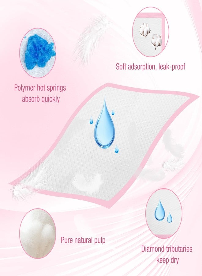 Cabaubl 100 Pack Disposable Changing Pads, 13 x18 in Baby Incontinence Changing Pads,Super Absorbent Disposable Underpads,Waterproof Leak-Proof Breathable Underpads - Image 4