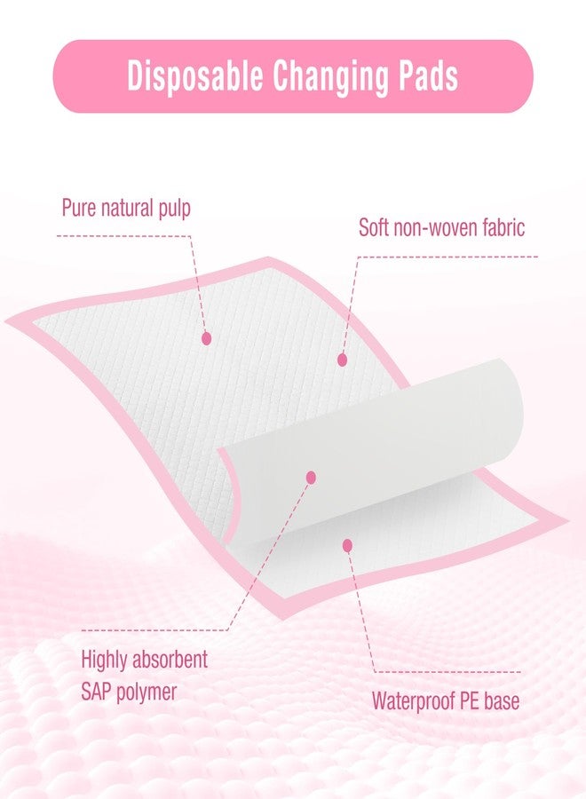 Cabaubl 100 Pack Disposable Changing Pads, 13 x18 in Baby Incontinence Changing Pads,Super Absorbent Disposable Underpads,Waterproof Leak-Proof Breathable Underpads - Image 3