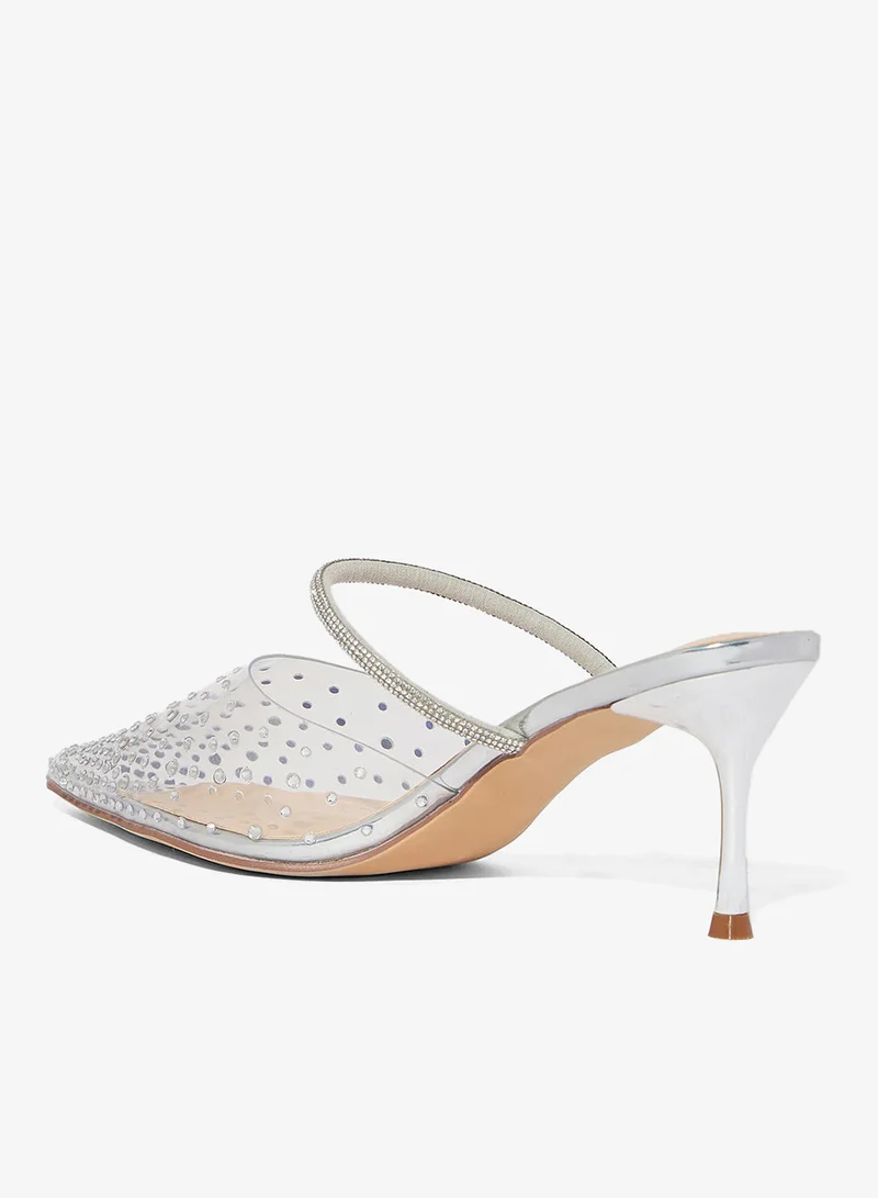 ايلا ليمتد اديشن حذاء بكعب متوسط مدبب مرصع بالماس