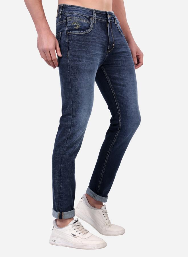 Stylox Mid Rise Whiskered Faded Slim Fit Jeans - Image 4