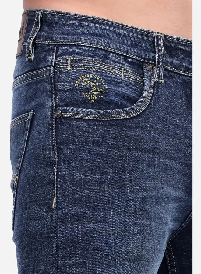 ستايلوكس Stylox Mid Rise Whiskered Faded Slim Fit Jeans