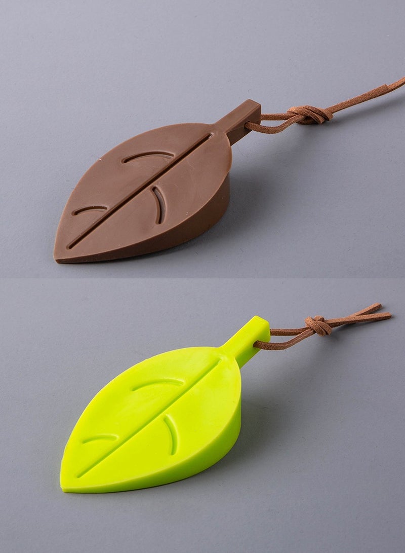 Aura Finesse 2PCS Cute Cartoon Leaf Style Door Stopper - Image 1