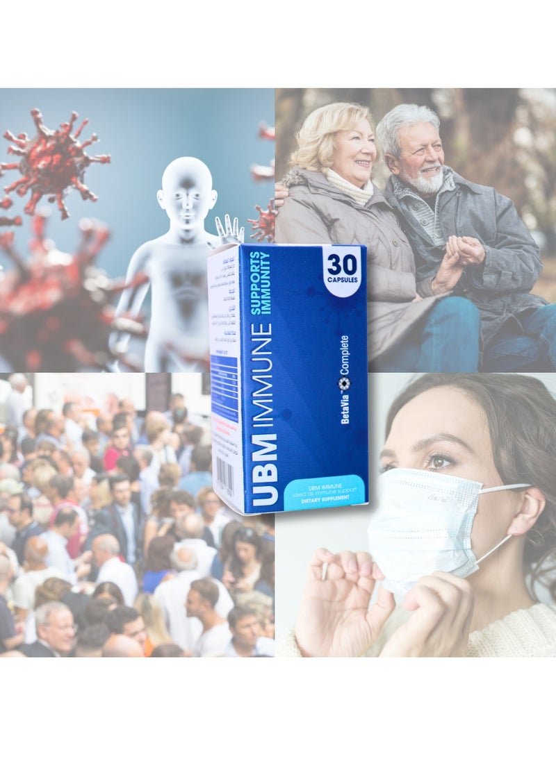 UBM UBM IMMUNE - Immune Boost with Beta 1,3 Glucan Patent - Natural Dietary Supplement - 30 Capsules - For Adults  - Image 4