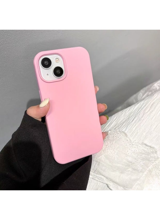 For Apple Mobile Phone Case For Iphone16 Liquid Silicone Protective Case 15 14 Men And Women 12 Advanced Sense Mobile Phone Case-Color:Rose Pink [with Logo + Packaging Box]-Applicable Models:For Iphone14 Plus
