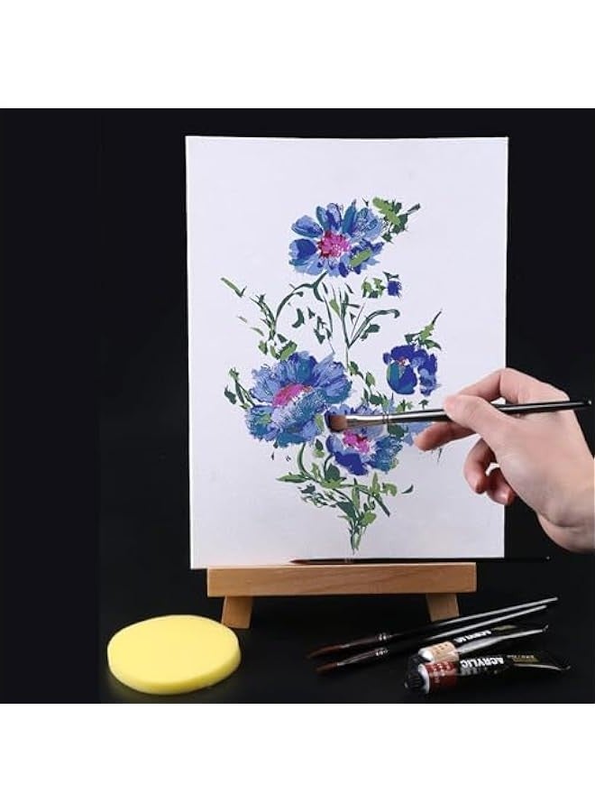 مجموعة فرش طلاء من 18 قطعة للفنانين والرسم والالوان المائية، فرشاة الوان مائية متعددة الاغراض من النايلون والصوف، 18 مجموعة من فرش الاكريليك وشنطة الرسم - Image 2