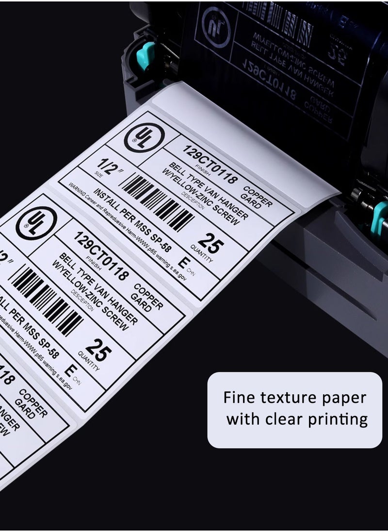 Coated Paper Label, Self-Adhesive Two-Line Barcode Stickers, Compatible with Printer Ribbon (60mm*40mm 1180 Labels/Rol)