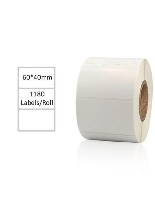 Coated Paper Label, Self-Adhesive Two-Line Barcode Stickers, Compatible with Printer Ribbon (60mm*40mm 1180 Labels/Rol) - pzsku/Z7F2DD913CA6601BCB4F7Z/45/_/1737001463/c4f08621-8108-48b8-ac58-cb154943b7dd