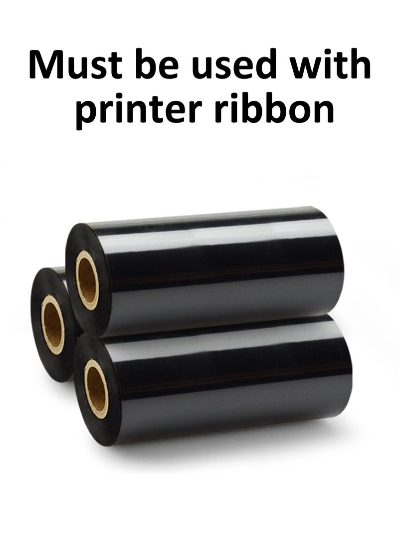 Coated Paper Label, Self-Adhesive Two-Line Barcode Stickers, Compatible with Printer Ribbon (60mm*40mm 1180 Labels/Rol)