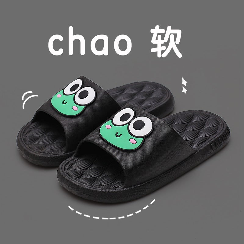 Six-step Dung Sense Children's Slippers Small and Medium-sized Children's New Summer Cute Cartoon Household Outer Wear Soft-soled Sandals and Slippers for Hair - Image 1